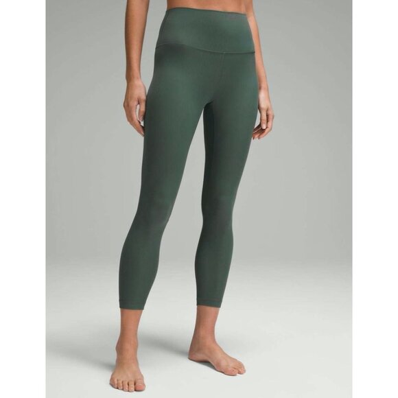 Lululemon Align Ribbed High-Rise Pant 25" Dark Forest Green Size 4 - Picture 1 of 5